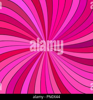 Abstract rosa striato ipnotico swirl design di sfondo da raggi di curva Illustrazione Vettoriale