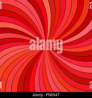 Red astratta spirale ipnotica ray burst sfondo stripe Illustrazione Vettoriale