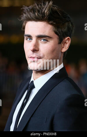 Zac Efron arriva alla premiere di Focus Features" "Che momento inopportuno' al Regal Cinemas L.A. Live on gennaio 27, 2014 a Los Angeles, California. Foto di Eden Ari / PRPP / PictureLux Riferimento File # 32228 091PRPPEA per solo uso editoriale - Tutti i diritti riservati Foto Stock