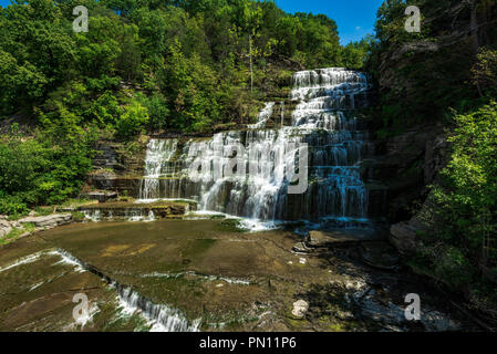 Vista su Hector cade sul Lago Seneca; Schuyler County; New York Foto Stock