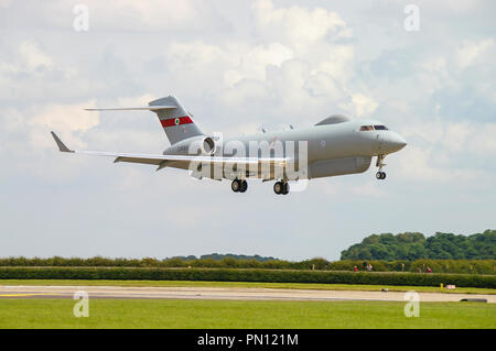 Royal Air Force RAF Raytheon Sentinel R1 airborne battlefield e la messa a terra degli aeromobili di sorveglianza. Basato sul Bombardier Global Express. 5 Stormo Foto Stock