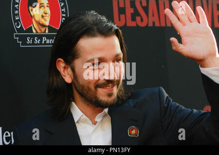 Diego Luna alla premiere del film Pantelion e partecipante Media 'Cesar Chavez'. Gli arrivi presso la TCL Teatro Cinese a Hollywood, CA, 20 marzo 2014. Foto di Joe Martinez / PictureLux Foto Stock