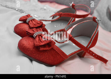 Rosso scarpe scintillanti Foto Stock