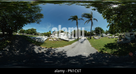 Visualizzazione panoramica a 360 gradi di Key West ingresso del cimitero