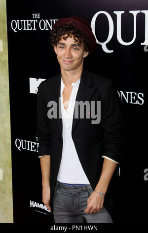 Robert Sheehan presso il Los Angeles Premiere di Lionsgate "La Quiete". Gli arrivi presso il Teatro di ACE Hotel in Los Angeles, CA, 22 aprile 2014. Foto di: R.Anthony / PictureLux Foto Stock