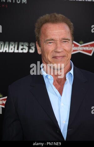 Arnold Schwarzenegger 08/11/2014 Los Angeles Premiere di 'La sostituzione delle parti soggette a usura 3" tenutasi presso la leva TCL Teatro Cinese a Hollywood, CA Foto di Izumi Hasegawa / HNW / PictureLux Foto Stock