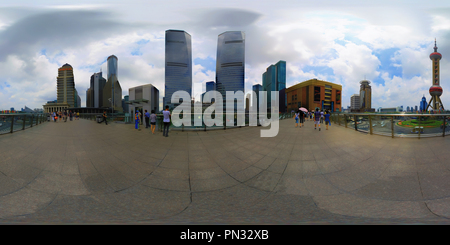 Visualizzazione panoramica a 360 gradi di Shanghai Pudong lujiazui2