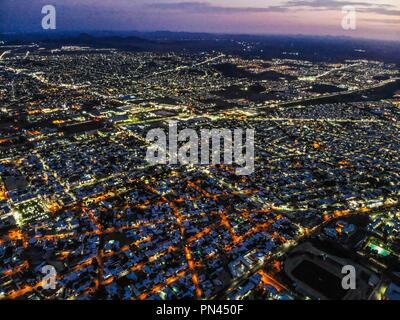 Vista aerea del la ciudad de Hermosillo. Panorámicas de Hermosillo al anochecer. (Foto: Luis Gutiérrez / NortePhoto.com) vista aerea della città di Foto Stock