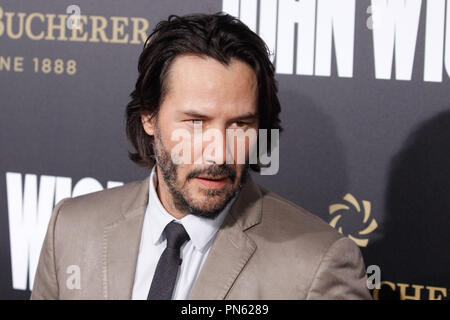 Keanu Reeves al Summit Entertainment di Los Angeles prima di 'John stoppino: capitolo 2" tenutasi presso la ArcLight Hollywood in Hollywood, CA, 30 gennaio 2017. Foto di Giuseppe Martinez / PictureLux Foto Stock