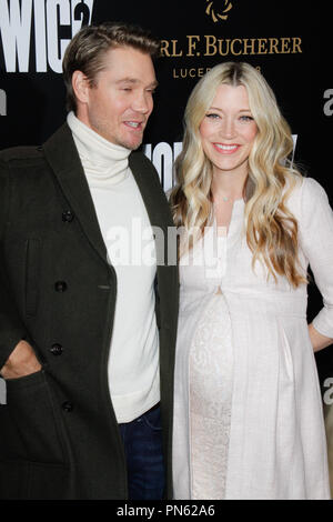 Chad Michael Murray, Sarah Roemer al Summit Entertainment di Los Angeles prima di 'John stoppino: capitolo 2" tenutasi presso la ArcLight Hollywood in Hollywood, CA, 30 gennaio 2017. Foto di Giuseppe Martinez / PictureLux Foto Stock