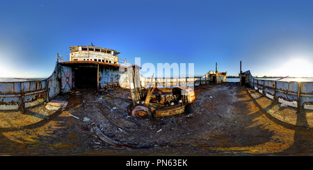 Visualizzazione panoramica a 360 gradi di Tongan nave fantasma: carrello sul ponte