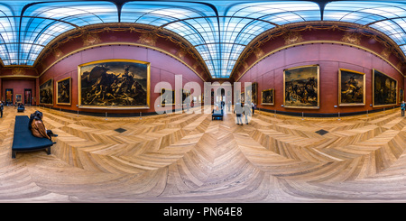 Visualizzazione panoramica a 360 gradi di Théodore Géricault, zattera della Medusa, la camera 77, Denon, Louvre