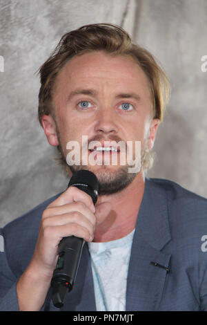 Tom Felton 04/06/2016 Il mondo di Wizarding di Harry Potter in Anteprima Media giorno tenutasi all'Universal Studios di Hollywood a Hollywood, CA Foto di Kazuki Hirata / HNW / PictureLux Foto Stock