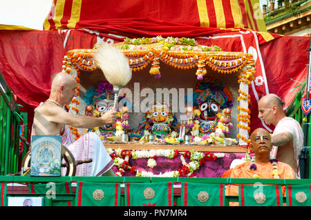 08 Settembre 2018 - Italia, Lombardia, Milano, Hare Krishna, Ratha Yatra Sri Jagannath il Festival dei carri Foto Stock