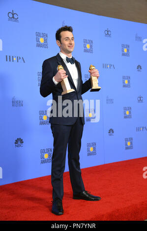 Justin Hurwitz a 74A Golden Globe Awards presso il Beverly Hilton Hotel di Los Angeles, CA , USA , 8 gennaio 2017 Foto Stock