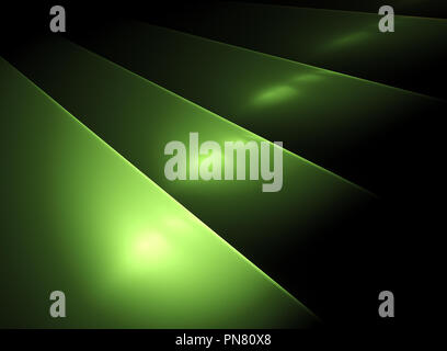 Piastre di verde su sfondo nero Foto Stock