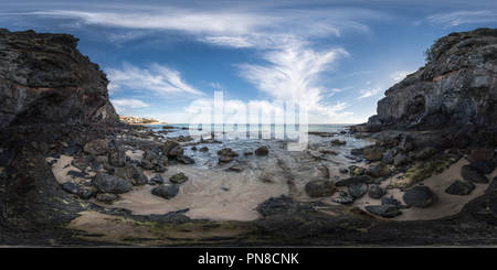 Visualizzazione panoramica a 360 gradi di Smal scogliere, Morro Jable Fuerteventura