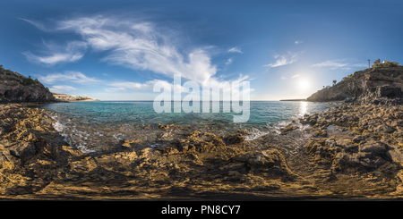 Visualizzazione panoramica a 360 gradi di Smal scogliere, Morro Jable Fuerteventura 4