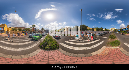 Visualizzazione panoramica a 360 gradi di Morro Jable, AV. del Saladar, mercato, Fuerteventura