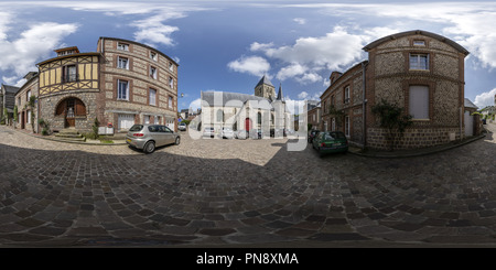 Visualizzazione panoramica a 360 gradi di La Chiesa di San Martino, Veules Les Roses, Normandia