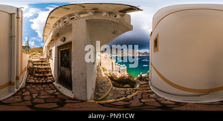 Visualizzazione panoramica a 360 gradi di L'isola di Chalki, Rodi