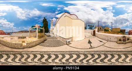 Visualizzazione panoramica a 360 gradi di Saint Nicholas sull isola di Chalki, Rodi