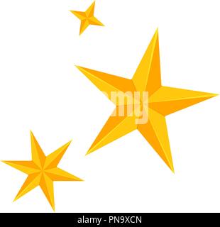 Cartoon colorate Stelle di Natale insieme Illustrazione Vettoriale