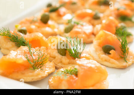 Salmone Pesce cocktail per pranzo Foto Stock