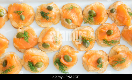 Salmone Pesce cocktail per pranzo Foto Stock