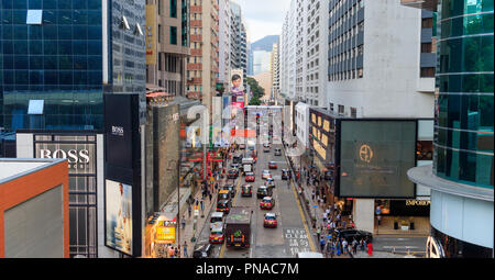 Hong Kong - Agosto 01, 2018: vista della strada in Hong kong Foto Stock