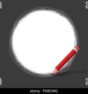 Design piatto illustrazione di vettore vuoto modello esp copia testo per annuncio, promozione, poster, volantini, banner web, l'articolo. Freehand scarabocchi di li circolare Illustrazione Vettoriale