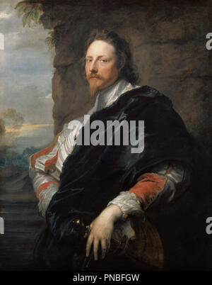 Nicolas Lanier. Data/Periodo: 1628. La pittura. Olio su tela. Altezza: 1110 mm (43.70 in); larghezza: 876 mm (34.48 in). Autore: Van Dyck, Anthony. Foto Stock