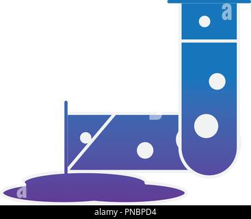 Tubi di prova di reagente di laboratorio di chimica Illustrazione Vettoriale