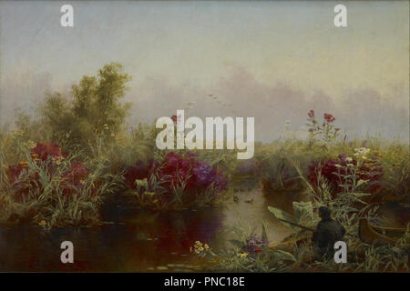 Caccia alle anatre. Data/Periodo: 1867. La pittura. Olio su tela. Altezza: 61,6 cm (24,2 in); Larghezza: 90,8 cm (35,7 in). Autore : Jerome Thompson. Foto Stock