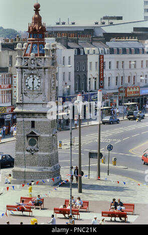 Margate clock tower, Kent, Inghilterra, Regno Unito. Circa ottanta Foto Stock