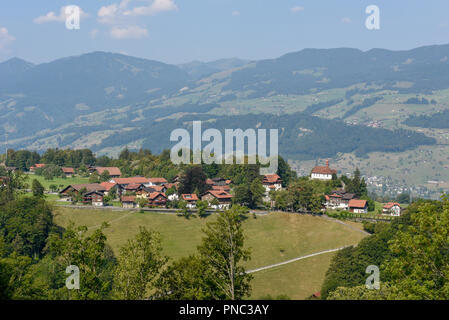 Paesaggio presso il villaggio di al Flüeli-Ranft nascita e luogo di vita del santo eremita Niklaus von Flüe sulle alpi svizzere Foto Stock