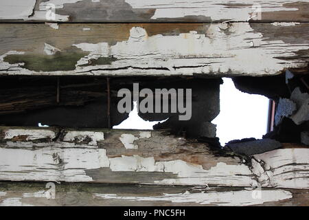 Affitti di proprietà commerciale in totale disriparazione. Foto Stock