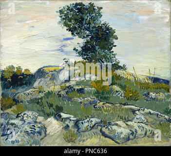 Le rocce / Rocce con struttura in legno di quercia. Data/Periodo: Arles, inizio luglio 1888. La pittura. Olio su tela. 54,9 × 65,7 cm (21,6 × 25,8 in). Autore: Vincent van Gogh. VAN GOGH, VINCENT. Foto Stock