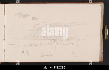 Il taccuino di canale. Data/Periodo: ca. 1845. Disegno. Grafite su media, leggermente strutturata, bianco carta intessuta. Altezza: 95 mm (3,74 in); larghezza: 159 mm (6,25 in). Autore: J. M. W. Turner. Foto Stock