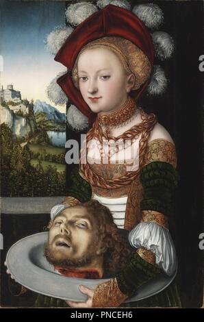 Salomè con la testa di San Giovanni Battista. Data/Periodo: ca. 1530. La pittura. Olio su pannello di pioppo. Altezza: 87 cm (34,2 in); larghezza: 58 cm (22.8 in.). Autore: Cranach il Vecchio, Lucas. Cranach, Lucas, il sambuco. Foto Stock