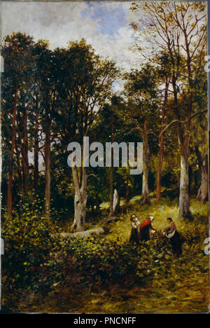 Paesaggio (quattro figure in legno). Data/Periodo: dal 1891 fino al 1900. La pittura. Olio su tela olio. Altezza: 914 mm (35.98 in); larghezza: 609 mm (23.97 in). Autore: Kate S. BRODIE. Foto Stock