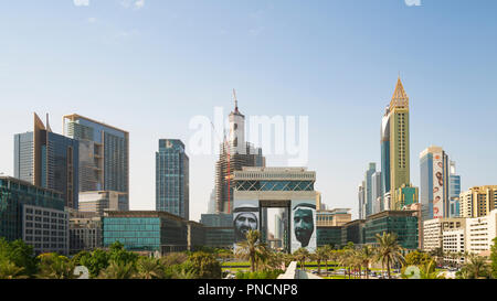 DIFC ( Centro Finanziario Internazionale di Dubai) una zona economica speciale a Dubai, Emirati Arabi Uniti, Emirati Arabi Uniti. Foto Stock