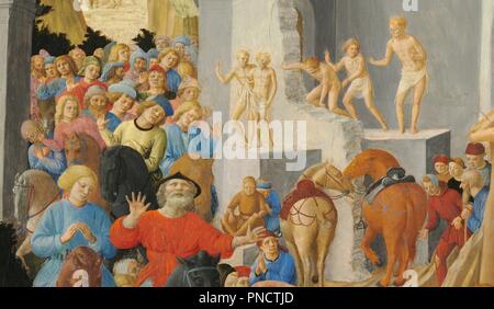 L Adorazione dei Magi. Data/Periodo: ca. 1440 - 1460. La pittura. Tempera su pannello. Altezza: 13,730 mm (15.01 yd). Autore: BEATO ANGELICO. Fra Filippo Lippi. Foto Stock