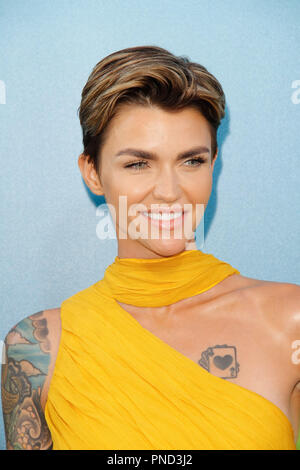 Ruby è salito alla premiere di Warner Bros' 'l'Meg" tenutasi presso la leva TCL Teatro Cinese a Hollywood, CA, 6 agosto 2018. Foto di Giuseppe Martinez / PictureLux Foto Stock