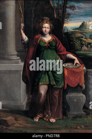Saint Lucia. Data/Periodo: 1535 - 1540. Olio su legno. Legno. Altezza: 630 mm (24.80 in); larghezza: 440 mm (17.32 in). Autore: TISI, benvenuto. Garofalo, Benvenuto Tisi da. Foto Stock