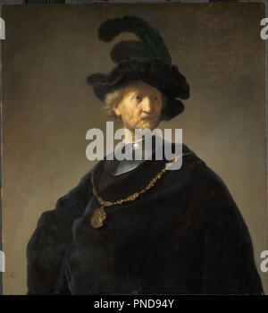 Uomo vecchio con una catena in oro. Data/Periodo: 1631. La pittura. Olio su pannello olio su pannello. Altezza: 831 mm (32.71 in); larghezza: 757 mm (29.80 in). Autore: REMBRANDT HARMENSZOON VAN RIJN. Foto Stock