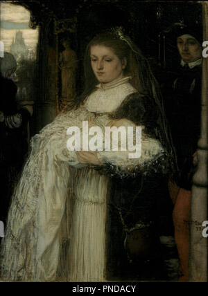 Processione di battesimo di Losanna. Data/Periodo: 1873. La pittura. Altezza: 66.30 mm (2.61 in); larghezza: 50.50 mm (1,98 in). Autore: Matthijs Maris. MARIS, MATTHIJS. Foto Stock