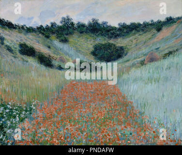 Campo di papavero in una cava vicino a Giverny. Data/Periodo: 1885. La pittura. Olio su tela. Altezza: 651 mm (25.62 in); larghezza: 813 mm (32 in). Autore: Claude Monet. Foto Stock