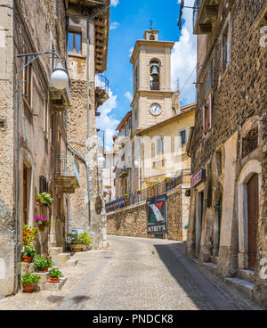 Vista panoramica di Scanno, provincia di L'Aquila, Abruzzo, Italia centrale. Foto Stock