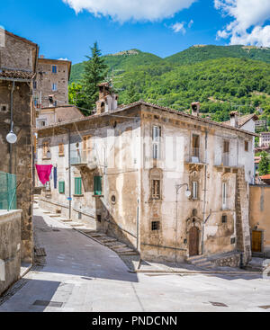 Vista panoramica di Scanno, provincia di L'Aquila, Abruzzo, Italia centrale. Foto Stock